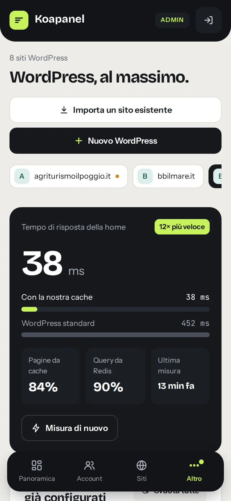 Koapanel dal telefono